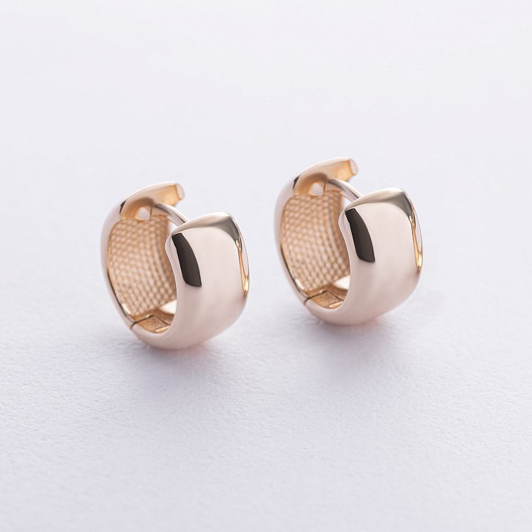 Сережки - кільця в жовтому золоті с06952 від ювелірного магазину Онікс - 14