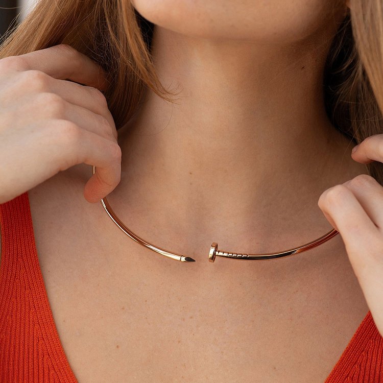 Золотое колье "Гвоздь" кол02553 от ювелирного магазина Оникс - 2