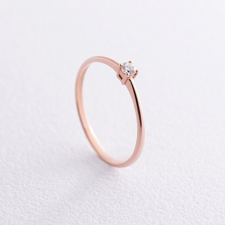 Заручальна золота каблучка з діамантом 227562421 від ювелірного магазину Онікс