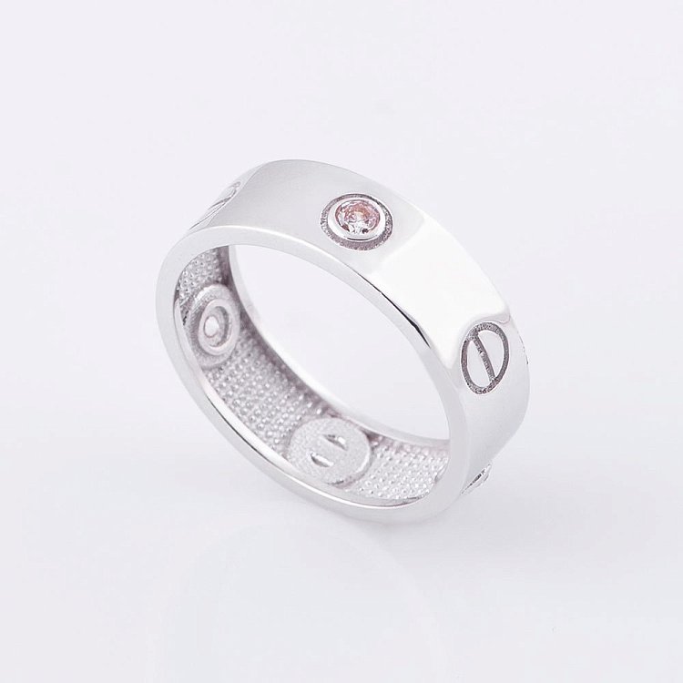 Золотое кольцо с фианитами к05176 от ювелирного магазина Оникс - 2