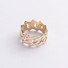 Широкое золотое кольцо "Catalina" к08183 от ювелирного магазина Оникс - 4