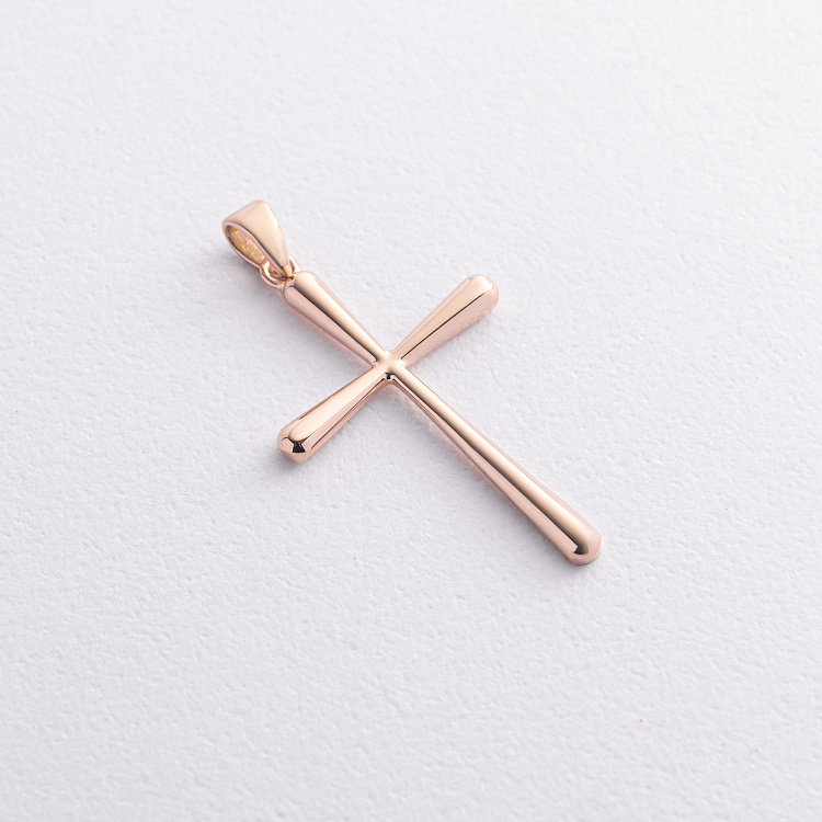 Хрестик у червоному золоті п04015 від ювелірного магазину Онікс