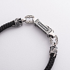 Шовковий браслет "Спаси та Збережи. З образами святих" зі срібними вставками 1093б от ювелирного магазина Оникс - 2