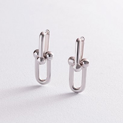 Серебряные серьги "Фантазия" 1285 №5