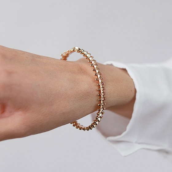 Жорсткий золотий браслет "Тереза" б05821 №5