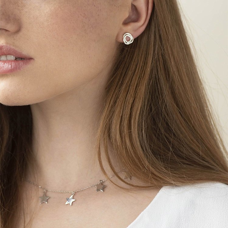 Срібне кольє "Зірочки" 18948 від ювелірного магазину Онікс - 8