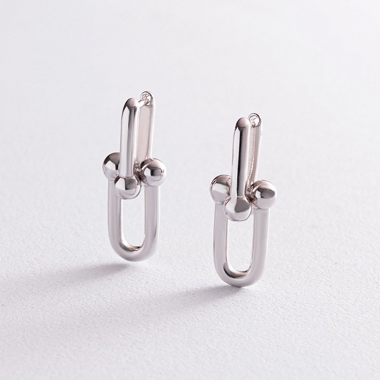 Серебряные серьги "Фантазия" 1285 от ювелирного магазина Оникс - 4