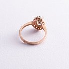 Золотое кольцо с дымчастым топазом и фианитами к02122t от ювелирного магазина Оникс - 2