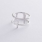 Двойное золотое кольцо с бриллиантами кб0336ri от ювелирного магазина Оникс