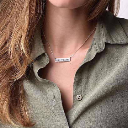 Серебряное колье "Бандерівка" 181219 №2