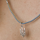 Серебряное колье "Герб Украины - Тризуб на шнурке" 990 от ювелирного магазина Оникс - 11