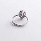 Серебряное кольцо с голубым топазом и фианитами GS-01-086-3010 от ювелирного магазина Оникс - 4