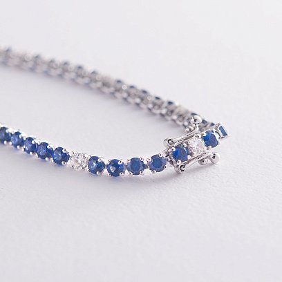 Золотий браслет з сапфірами і діамантами бр634 №3