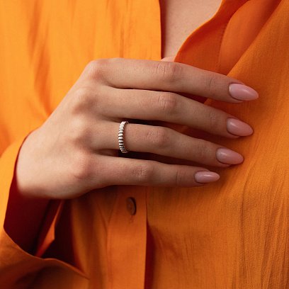 Кольцо "Бриттани" в белом золоте к07414 №2