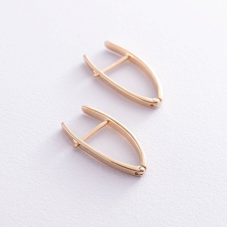 Золотые серьги Минимализм с06956 от ювелирного магазина Оникс - 1