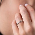 Серебряное кольцо "Звездочки" с фианитами 3896 от ювелирного магазина Оникс - 2