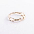 Каблучка "Ланцюжок" у жовтому золоті к08490 от ювелирного магазина Оникс - 1