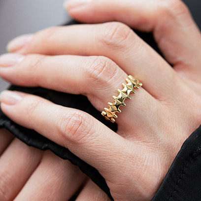 Кольцо в желтом золоте к08400 №2