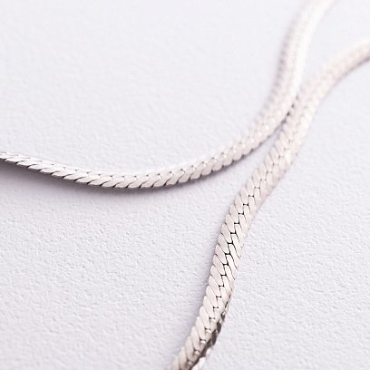 Серебряная цепочка (снейк) рс134519 №5