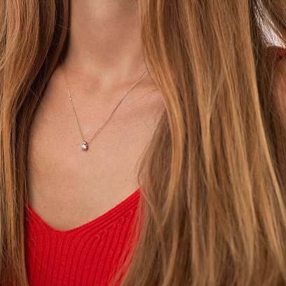 Кольє з фіанітом (жовте золото) кол00788 №2