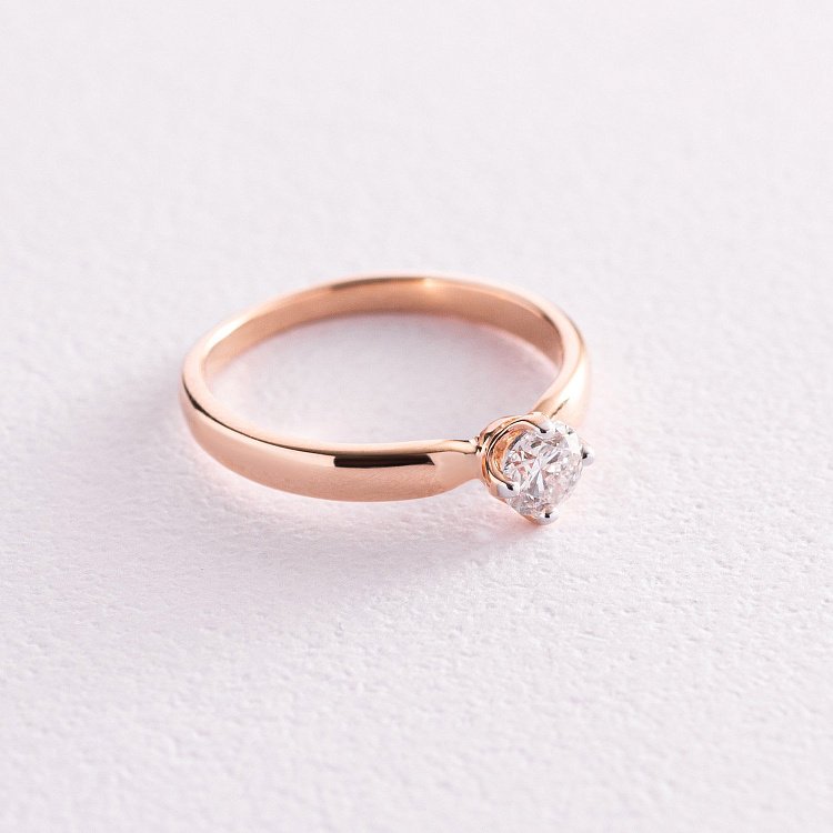 Помолвочное золотое кольцо с бриллиантом 101-10041(4.2) от ювелирного магазина Оникс