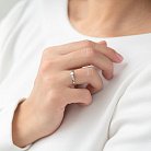 Помолвочное кольцо в белом золоте (фианит) к05879 от ювелирного магазина Оникс - 1
