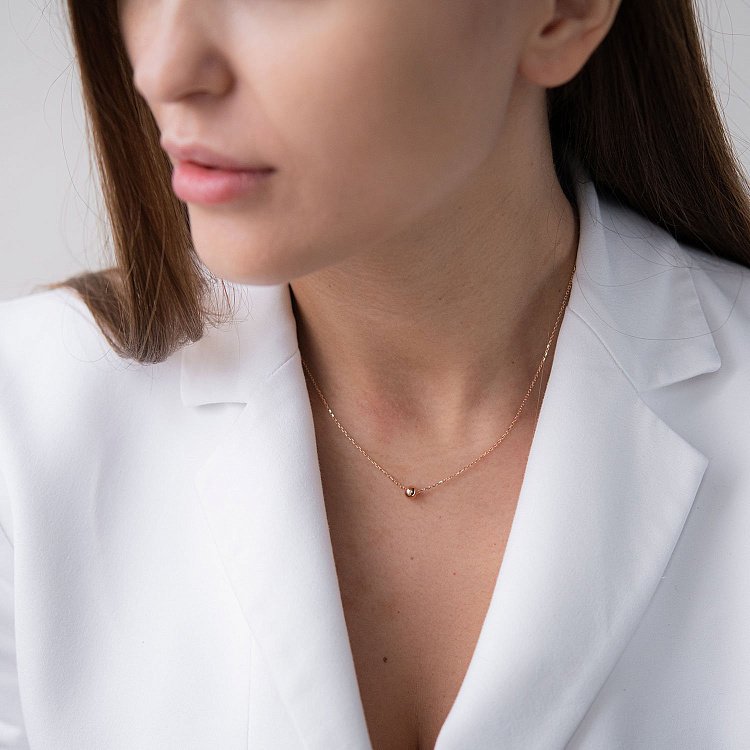 Кольє "Куля" в червоному золоті (0.6 см) кол01760 від ювелірного магазину Онікс - 8