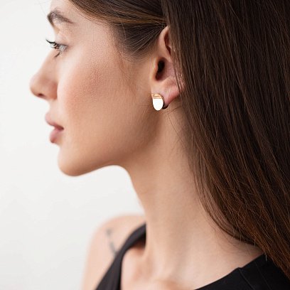 Золоті сережки - кола "Досконалість" с07967 №3