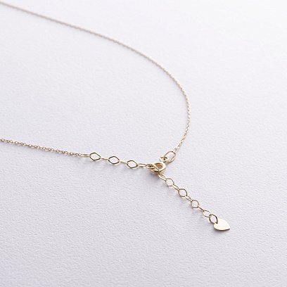 Золоте кольє "Літак" з фіанітом кол02455 №3