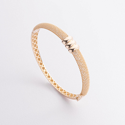 Жесткий браслет "Marie" в желтом золоте б05599