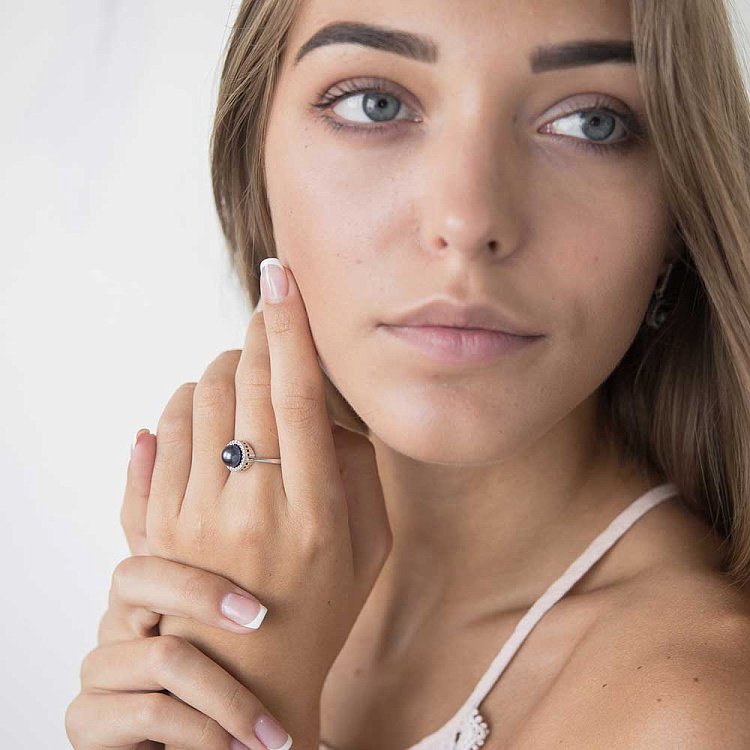 Золоті сережки з культивованими прісноводним перлами с02750ф від ювелірного магазину Онікс - 7