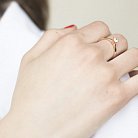 Золотое помолвочное кольцо (цирконий Swarovski) к06227 от ювелирного магазина Оникс - 4