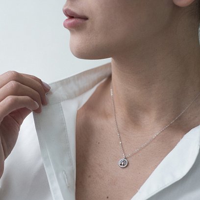 Серебряное колье "Древо жизни" 18913 №5