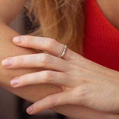 Кольцо в красном золоте к07580 №2