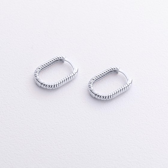 Сережки "Alisia" у білому золоті с09220 №3
