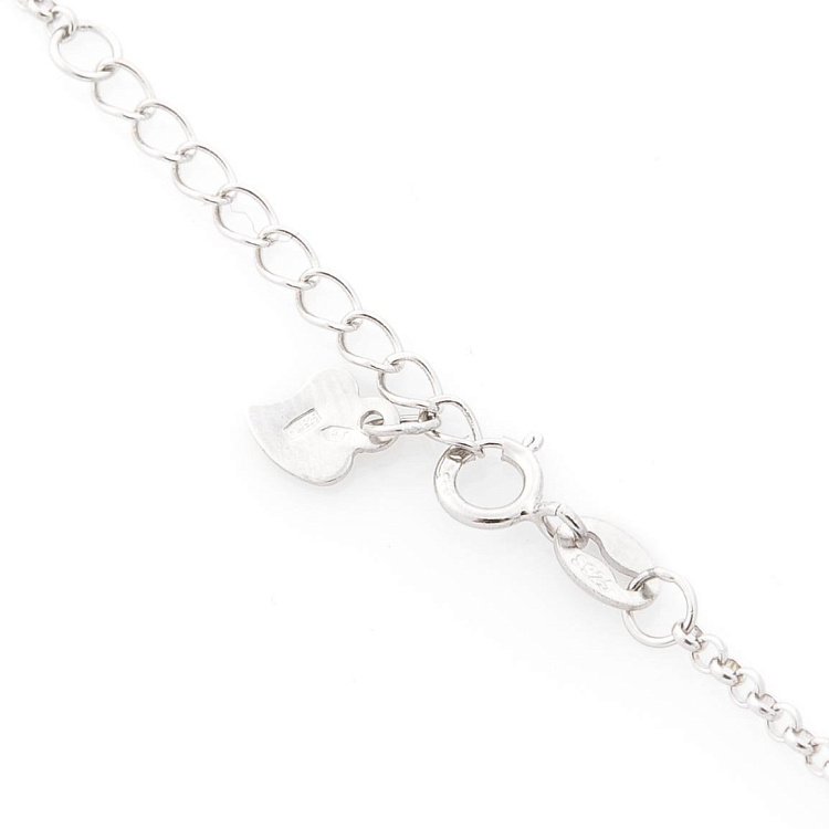 Срібний браслет "Конюшина" на ногу 141238 від ювелірного магазину Онікс - 3