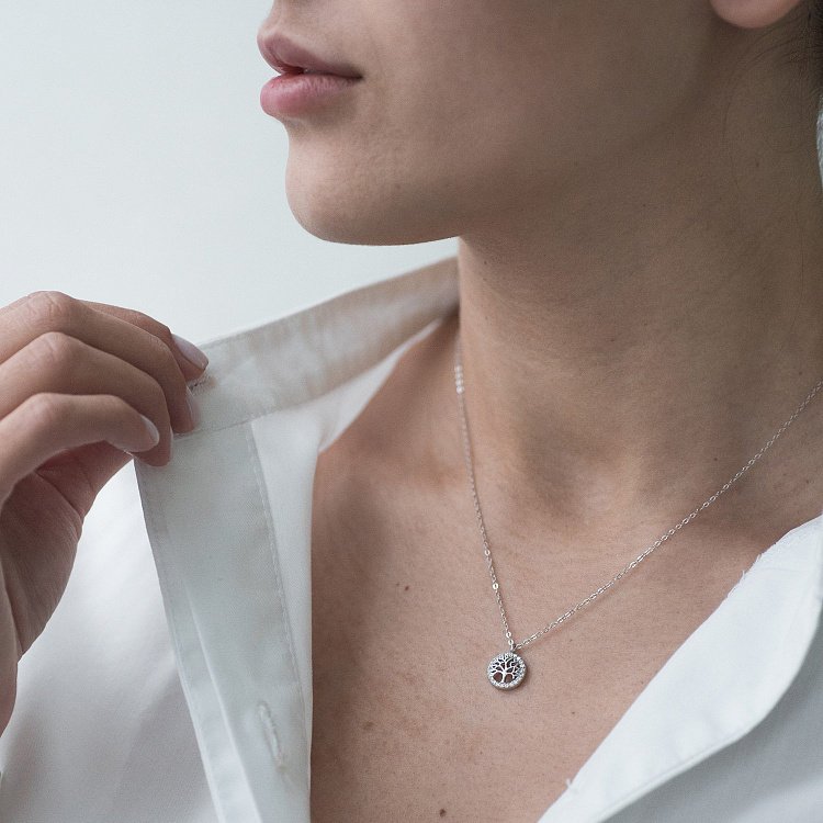 Серебряное колье "Древо жизни" 18913 от ювелирного магазина Оникс - 4