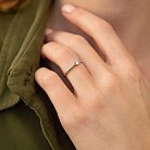 Помолвочное серебряное кольцо с фианитом 480 от ювелирного магазина Оникс - 1