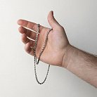 Мужская серебряная цепочка Ц0052ч от ювелирного магазина Оникс - 1