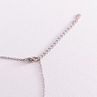 Срібне кольє "Клевер" (біла емаль) 181161 от ювелирного магазина Оникс - 4