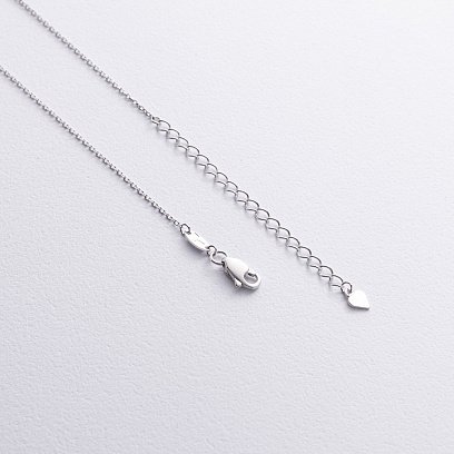 Кольє "Сердечко" у білому золоті кол02532 №3