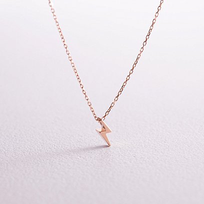 Кольє "Блискавка" у червоному золоті кол02296