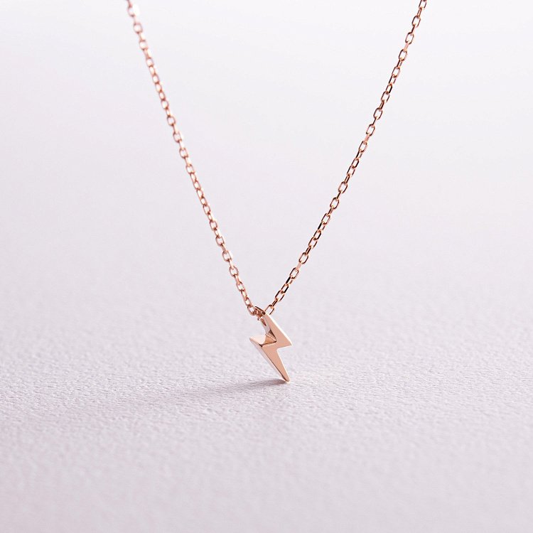 Кольє "Блискавка" у червоному золоті кол02296 від ювелірного магазину Онікс