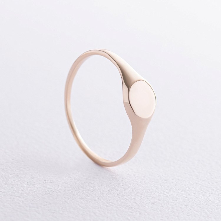 Печатка в жовтому золоті (можливе гравіювання) к07532 від ювелірного магазину Онікс - 4