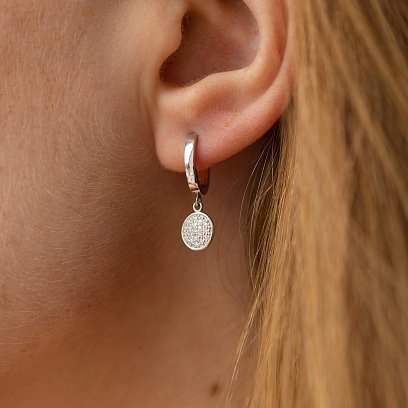 Сережки в білому золоті з діамантами 318461121 №4