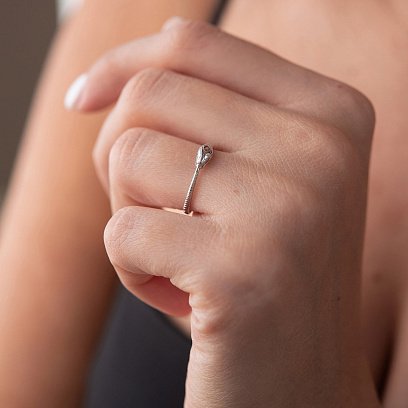 Золота каблучка "Змій Уроборос" к06905 №3