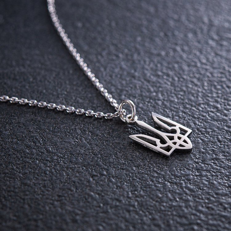 Колье "Герб Украины - Тризуб" в серебре 4056 от ювелирного магазина Оникс - 3