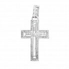Серебряный православный крест с Иисусом из золота 131197 от ювелирного магазина Оникс - 1