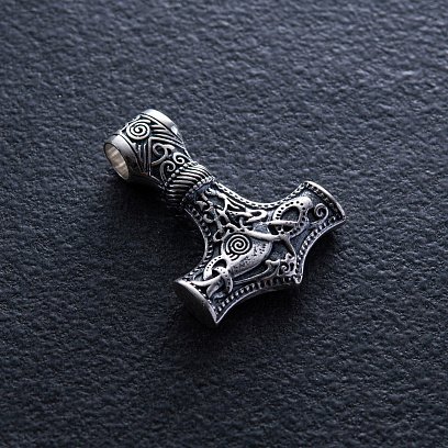 Серебряная подвеска "Молот Тора" 132753 №9