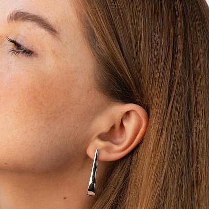 Золоті сережки на англійській застібці с05074 №2